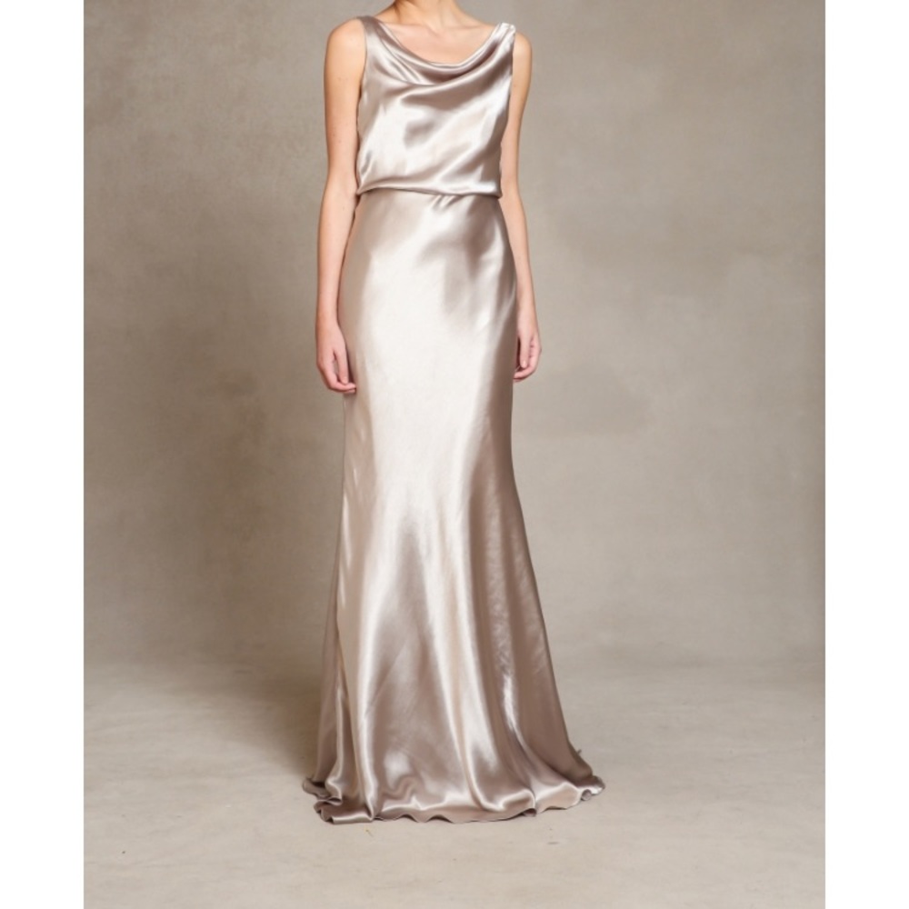 Jenny Yoo “Madelyn” Dress in Liquid Charmeuse